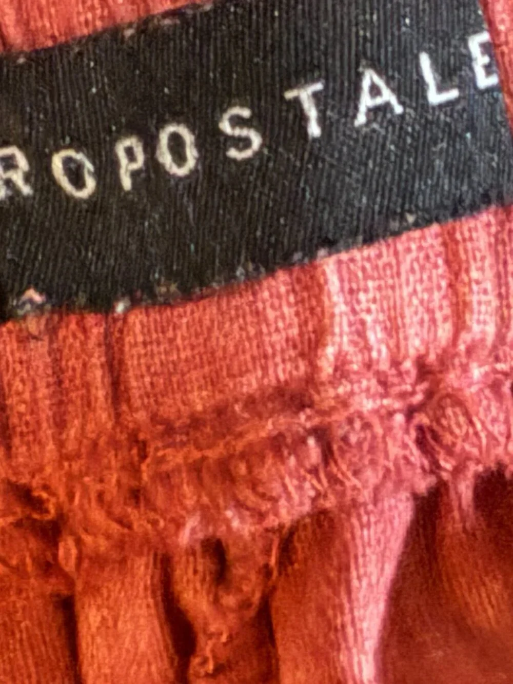 Aeropostale Rust Tie-Dye  Drawstring Waist Shorts